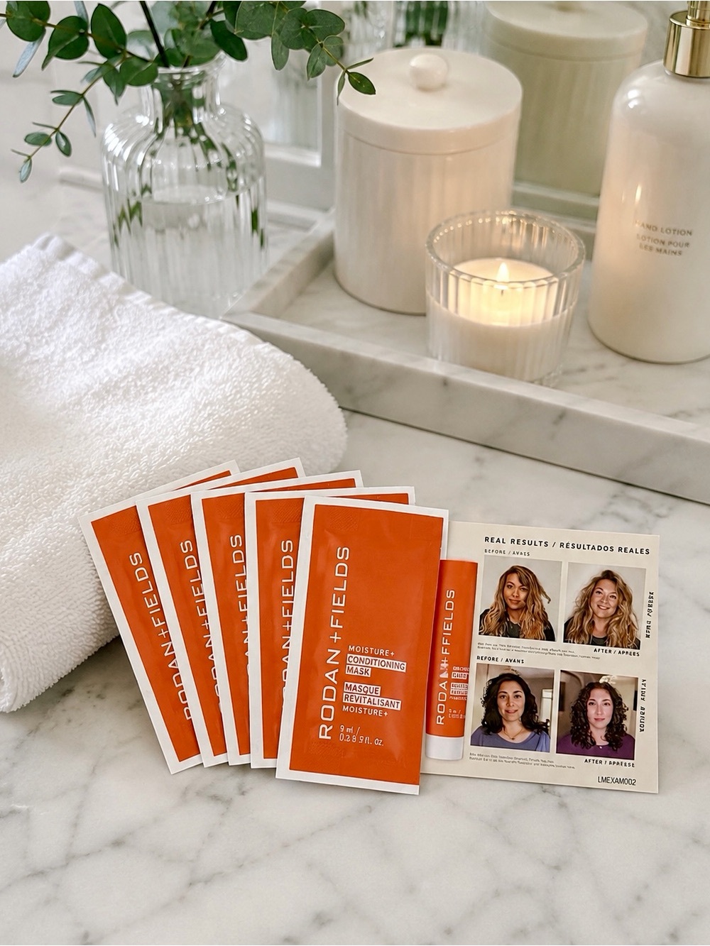 RODAN + FIELDS Moisture+ Hair Mask 5 Pack Travel Size NWT Deep Conditioner